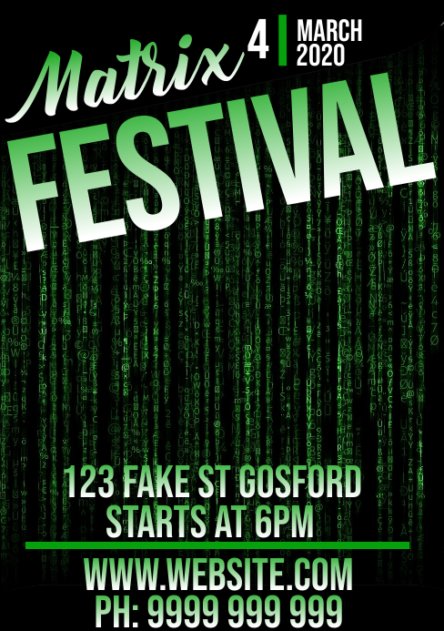 Matrix Festival Template | PosterMyWall