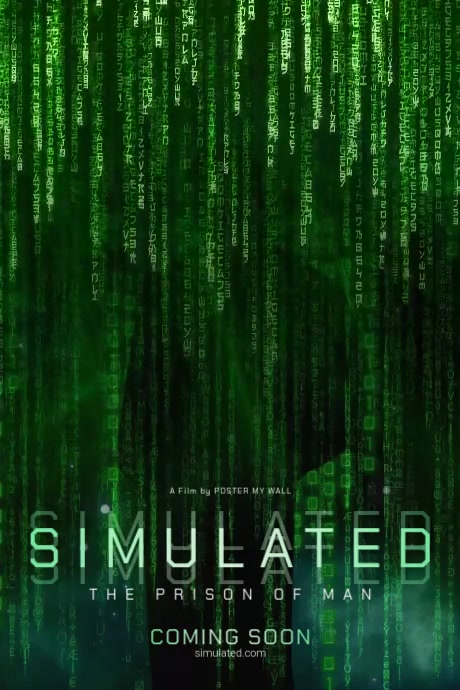 Matrix Simulation Movie Poster template