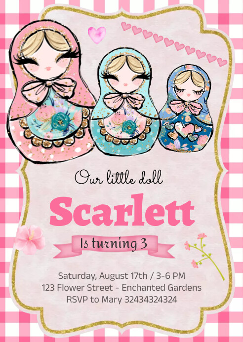 Matryoshka Invitations Template PosterMyWall