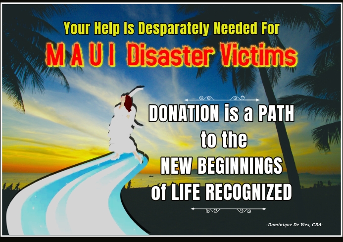 Maui Disaster Donatiion Inspiration Ad A4 template