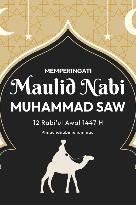 maulid nabi Poster template
