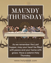 Maundy Thursday Ads Instagram Portrait template