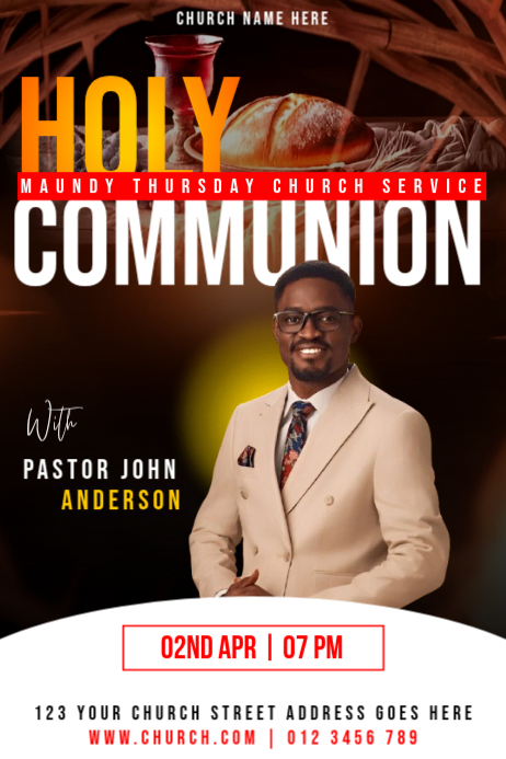 Copy of maundy thursday church service | PosterMyWall