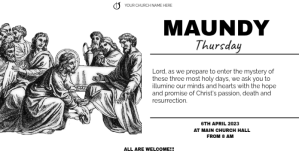 Maundy Thursday Facebook-annonce template