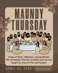 Maundy Thursday Event Instagram Portrait template