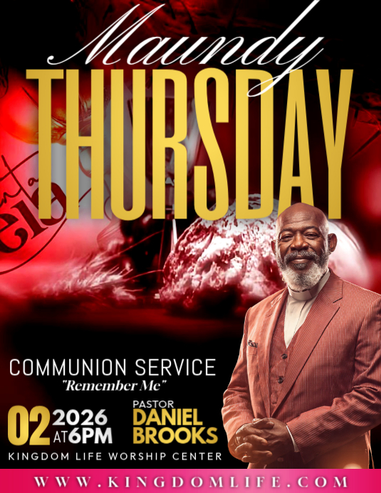 Maundy Thursday Holy Communion Service Template | PosterMyWall