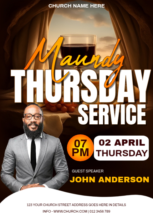 maundy thursday service Template | PosterMyWall