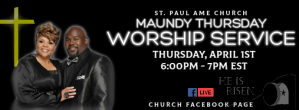 Maundy Thursday Worship Service Facebook-Cover template