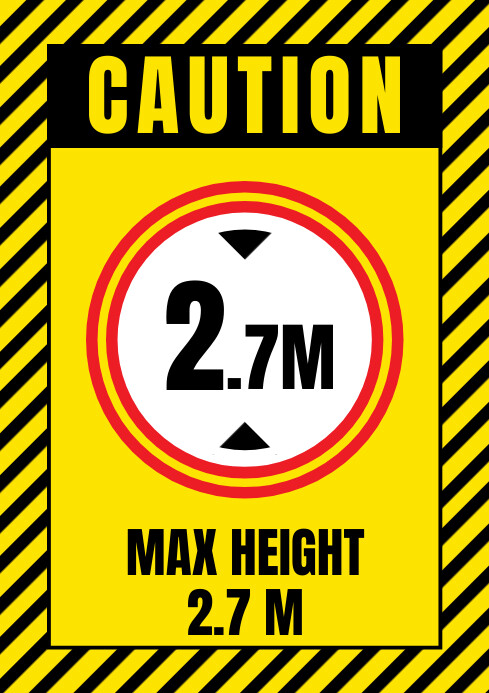 max height limit sign Template | PosterMyWall