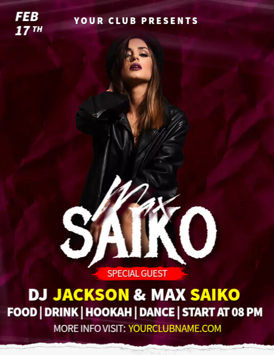 Max Saiko Flyer (US Letter) template