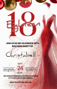 Maximalist 18th Birthday Invitation Template Tabloid