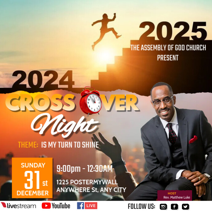 Maximalist 2025 Crossover Night Design  Square (1:1) template