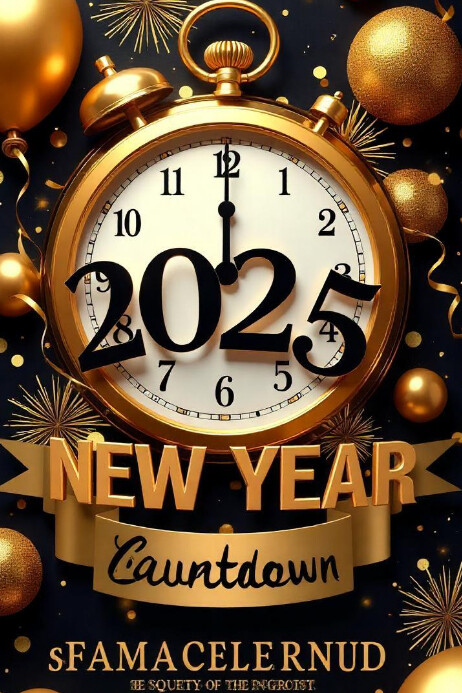 Maximalist 2025 Happy New Year Poster Template | PosterMyWall
