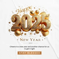 Maximalist 2025 New Year Post Square (1:1) template