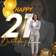 Maximalist 21st Birthday Instagram Post template