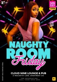 Maximalist 3D Hot Girls Night Club  Event Party Event Video A4 template