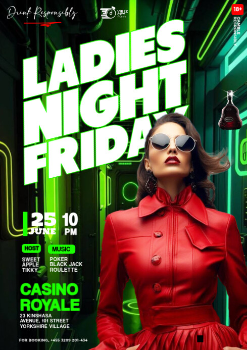 Plantilla de Maximalist 3d Ladies Night Party Event Flyer A4 | PosterMyWall