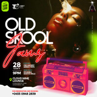 Maximalist 3d Old Skool Jams Night Party Event Flyer for Social Media Instagram 帖子 template