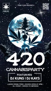 Maximalist 420 Cannabis Party Instagram Reel template