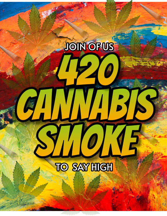 Maximalist 420 Cannabis Smoke  Flyer (us Lett template