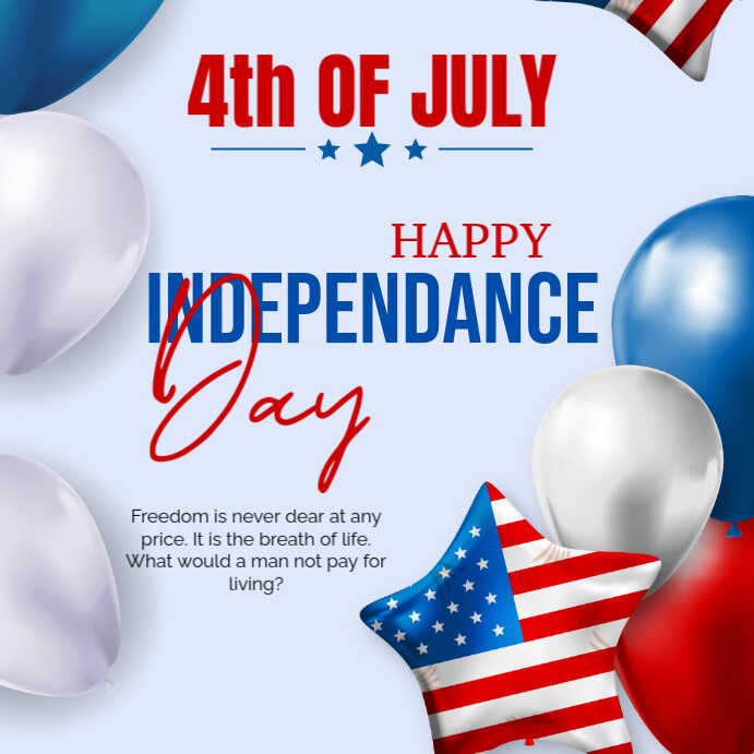 Maximalist 4th Of July | Independance Day  Instagram Post template