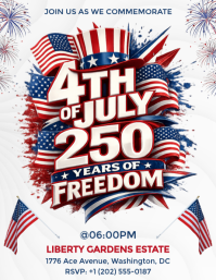 Maximalist 4th of July Celebration Flyer Pamflet (VSA Brief) template