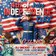 Maximalist 4th of July Celebration Instagram Post template