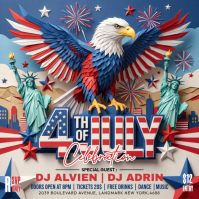 Maximalist 4th of July Celebration Instagram Post template