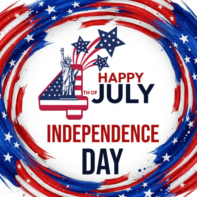 Maximalist 4th Of July Instagram Post template
