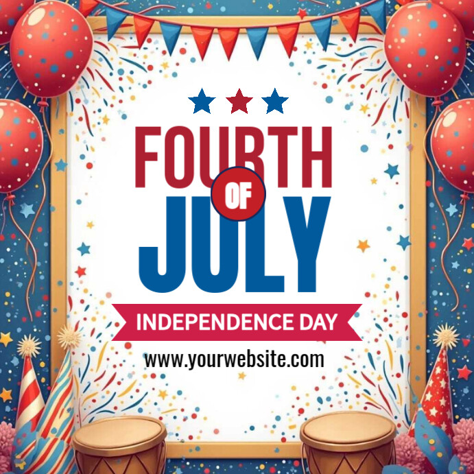 Maximalist 4th Of July Instagram Post template
