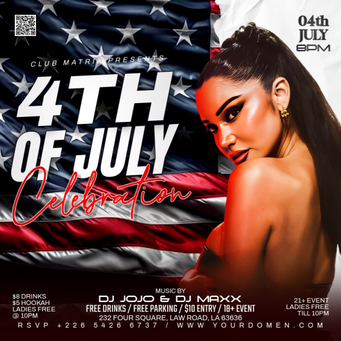 Maximalist 4th Of July Party  Square (1:1) template