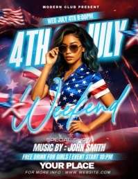 Maximalist 4th Of July Weekend Party Flyer (us Letter) template