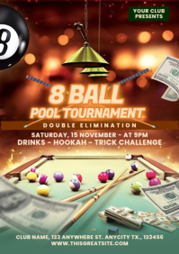 Maximalist 8 Ball Pool Tournament A4 template