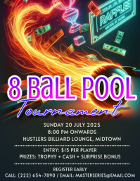 Maximalist 8 Ball Pool Tournament Flyer  Flyer (us Letter) template