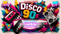 Maximalist 90's Disco Party Digital Display Video Цифровой дисплей (16 : 9) template