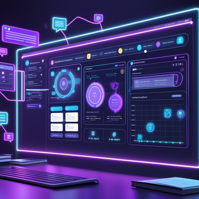 Maximalist A Futuristic, Neon-themed Online Education Interface With A ...