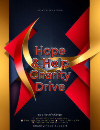 Maximalist Abstract Charity Drive Flyer Template