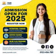 White School Admission Instagram 帖子 Template