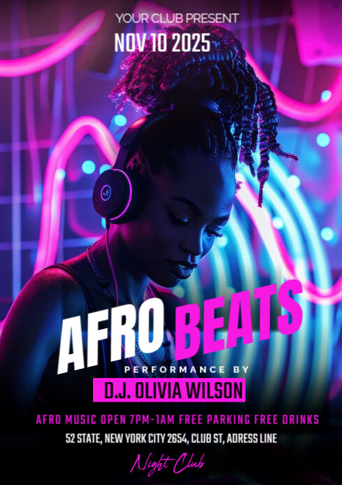 Maximalist Afro Beats A1 template
