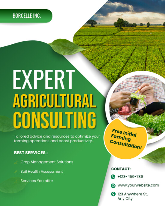 Maximalist Agriculture Farming Caring Service Company Ad Instagram Portrait template