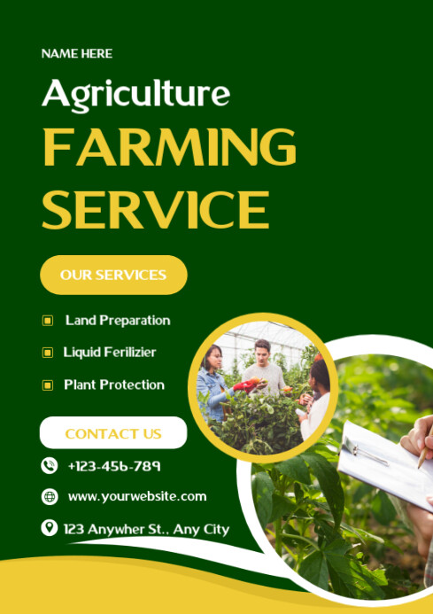 Copy of Maximalist Agriculture Farming Service Ad A4 Flyer | PosterMyWall