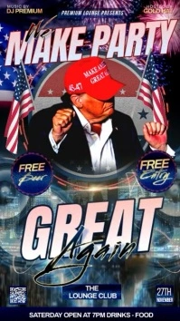 Maximalist American Party Event Instagram Sto template