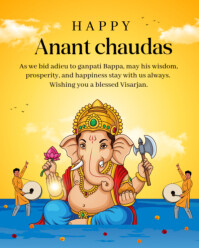 Maximalist Anant Chaturdashi  Instagram Portrait template