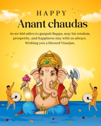 Maximalist Anant Chaturdashi  Instagram Portrait template