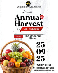 Maximalist Annual Harvest Church Service  Instagram Portrait template