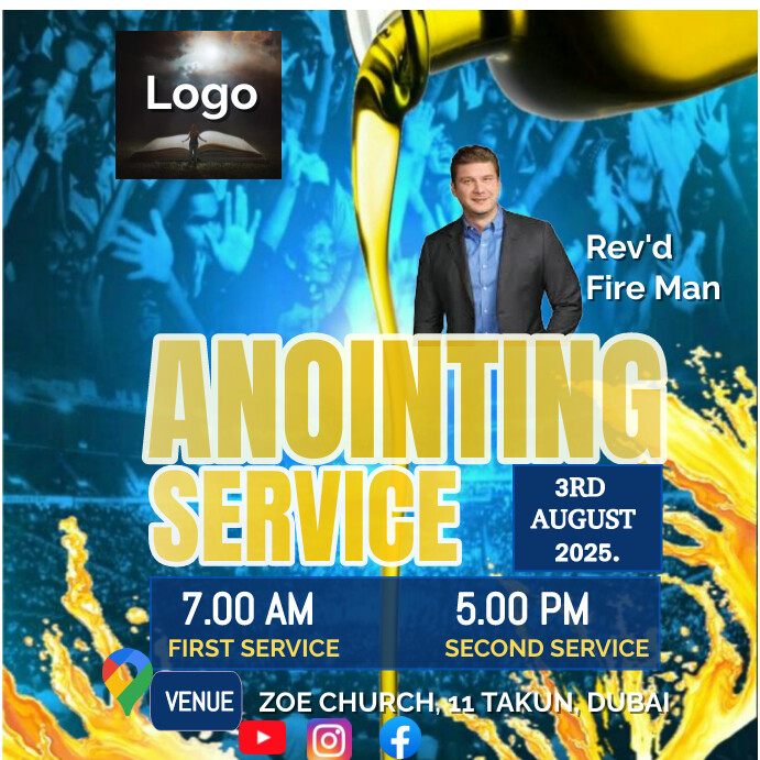 Copy of Maximalist Anointing Revival Service Instagr | PosterMyWall