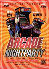 Maximalist Arcade Night A2 template