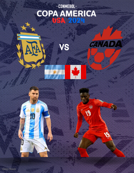 Maximalist Argentina Vs Canada Semifinal Copa Template | PosterMyWall
