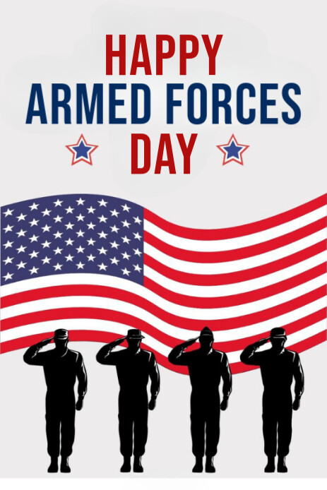 Maximalist Armed Forces Day Pinterest Graphic Template | PosterMyWall