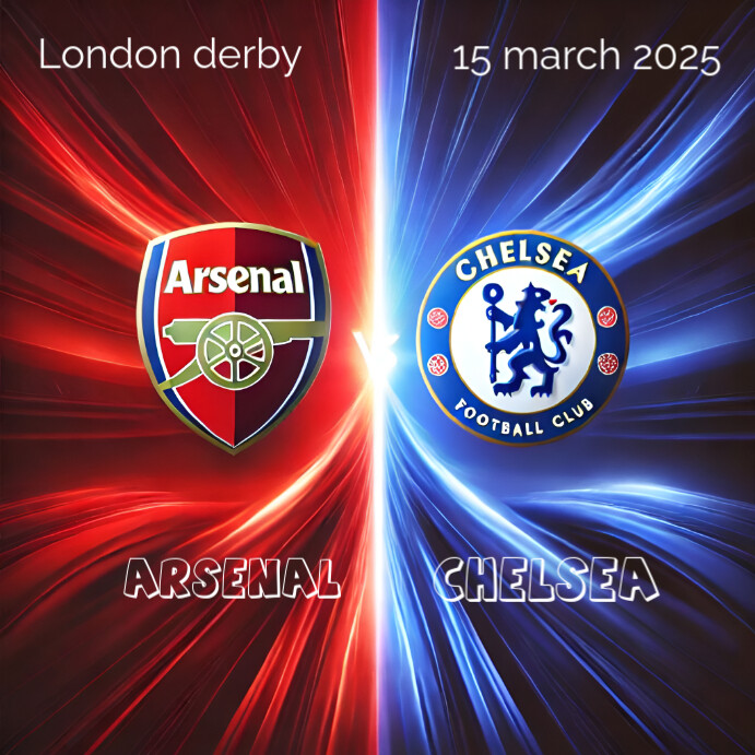 Maximalist Arsenal Vs Chelsea Premier League Tournament Instagram Post ...
